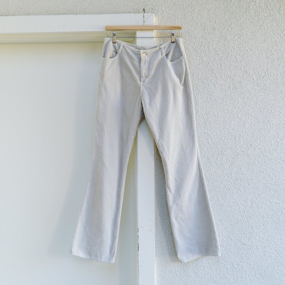 Y2K Cream Rib Corduroy Pants